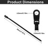 Jiozermi 100 Pcs 8 Inch Black Zip Ties with Screw