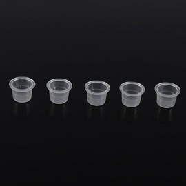 Filfeel Ink Cup Tatuaje Copa Olla Medio Grande Plástico Microblading Pigmento Accesorios Titular de Máquina de Tatuaje, Suministros de Tatuaje, Agujas de Tatuaje, Kits de 100