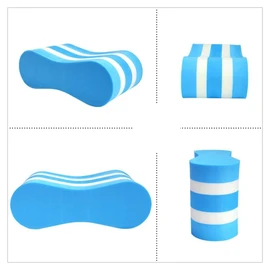 Swimming Float Kickboard,EVA 5-Layer Pull Buoy Leg Float,Pool Training Aid,Legs and HIPS Support for Beginners, Blue White (Blue+White)