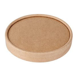 LIDS ONLY: Coppetta Lids For 8 Ounce Ice Cream Cups, 200 No-Leak Lids For Treat Cups - Cups Sold Separately, For Hot And Cold Foods, Kraft Paper Lids For Chili Cups - Restaurantware