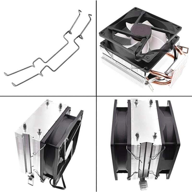 DGZZI 2PCS CPU Radiator Fan Hook Fixed Bracket Elastic Steel