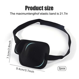 AWAVM 2 Pieces Of Adult Eye Patch, Single Eye Patch, Elastic Adjustable, 3d Eye Patch，Medical Eye Patches (left)
