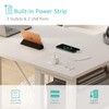 Lufeiya White L Shaped Computer Desk with Drawers & Storage