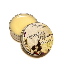 Lavender & Myrrh Nail Butter Cuticle Cream, Organic Nail Care, 1/2 oz., Handmade