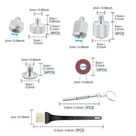 Boloest PC Motherboard Screw Kit M.2 SSD/NVMe Mounting Screw Set with Screwdriver and Cleaning Brush for ASUS Motherboard(6pcs 5mm, 6pcs 2.5mm)