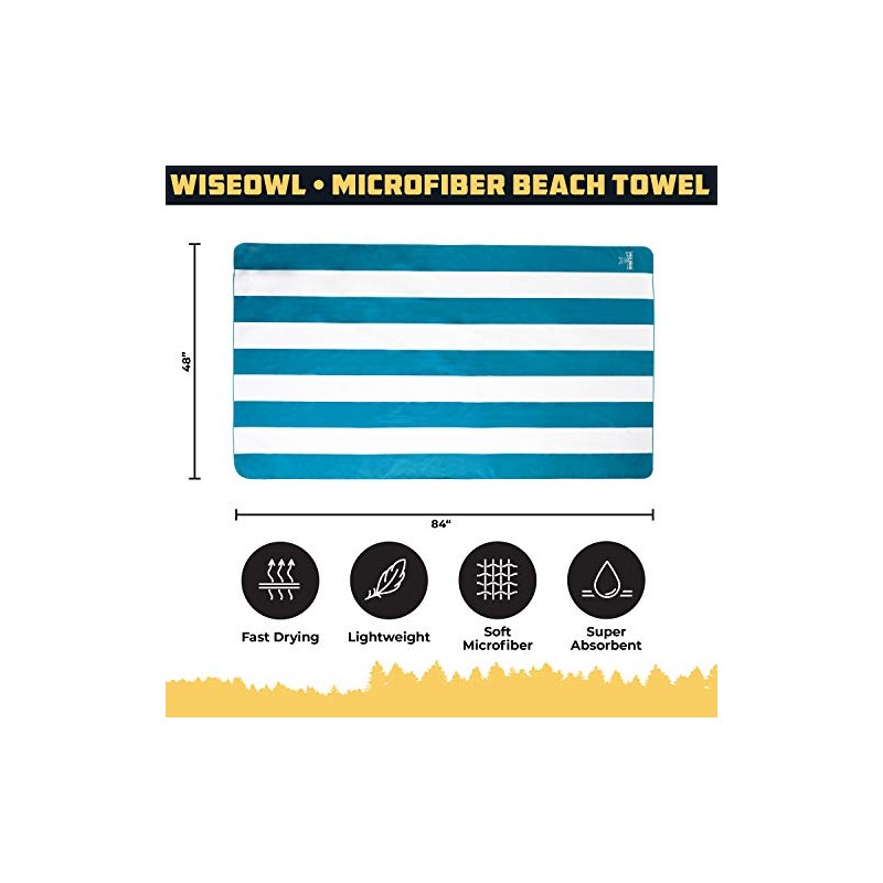 Wise Owl Outfitters - Toalla de playa de microfibra (7