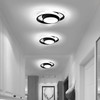 CANEOE Small Modern LED Ceiling Light,2 Rings Creative Design Ceiling
