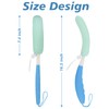 KkaFFe 15.35" Back Bath Brush with Sponge,Back Scrubber Bath Mesh