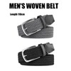 DKDDSSS Men's Elastic Belt, Unisex Elastic Fabric Belt, Braided Stretch