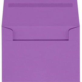 LUXPaper A1 Invitation Envelopes for 3 1/2" x 4 7/8" Cards in 60lb. Bright Violet, Printable Envelopes for Invitations w Peel and Press Seal, 50 Pack, Envelope Size 3 5/8 x 5 1/8 (Purple)