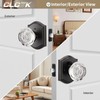 CLCTK Glass Door Knobs Interior with Lock, Crystal Privacy Oil