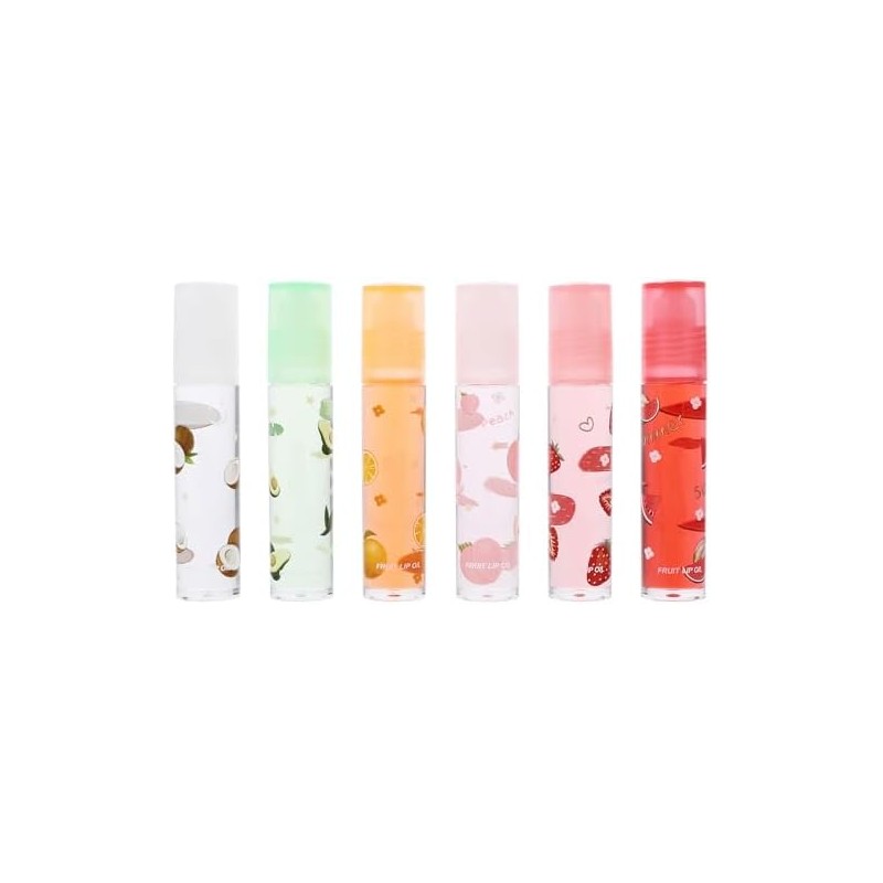 Pomada Labial Transparente 6 Piezas, Plástico y Líquido, para Mujeres