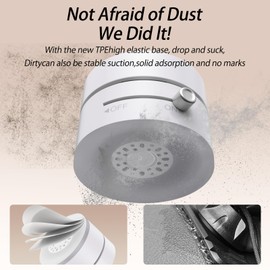 DUEDUE Vacuum Magnetic Suction Phone Holder, 2025 New Magnetic Suction Phone Mount, Foldable Portable Double-Sided Vacuum Magnetic adsorption Adjustable Mobile Phone Holder for All Phones (White)