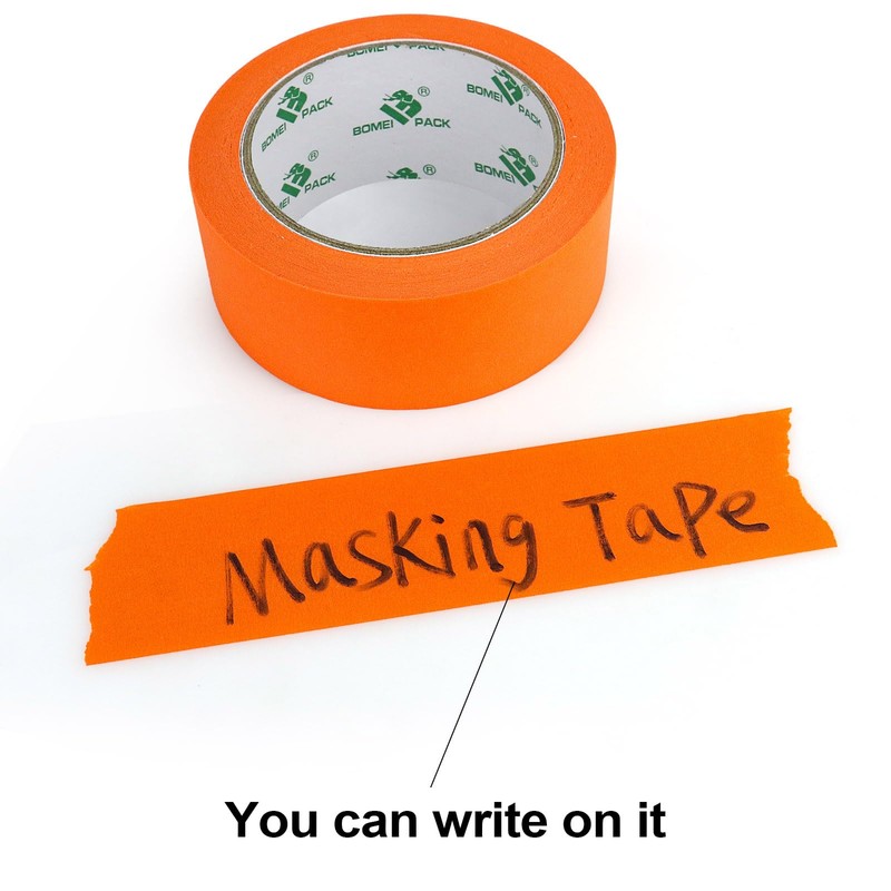 BOMEI PACK 10 Pack Orange Painters Tape, 2" x 30yds,