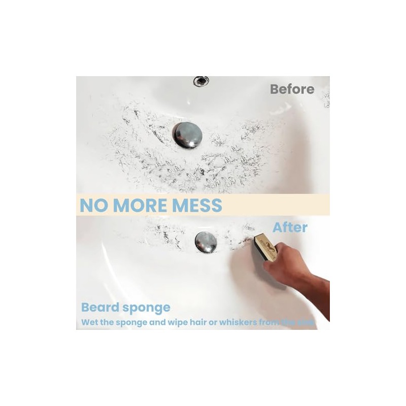 Esponja para barba para lavabo: recoge y limpia el vello