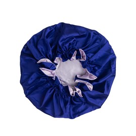 Pretty Robes Hair Bonnet for Sleeping, Night Cap with Adjustable Clip, Reversible Hair Bonnet for Women, Silk Satin Bonnet for Sleeping (Regal Purple-Lavender)