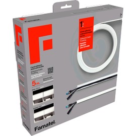 Cable Trunking Raceway 192" Self-Adhesive Paintable Cord Management, Cord Cover in a Roll Includes Junction Pieces and Easy to Store for Home and Office, 5/8" x 1.25" x 192" by Easylife Tech