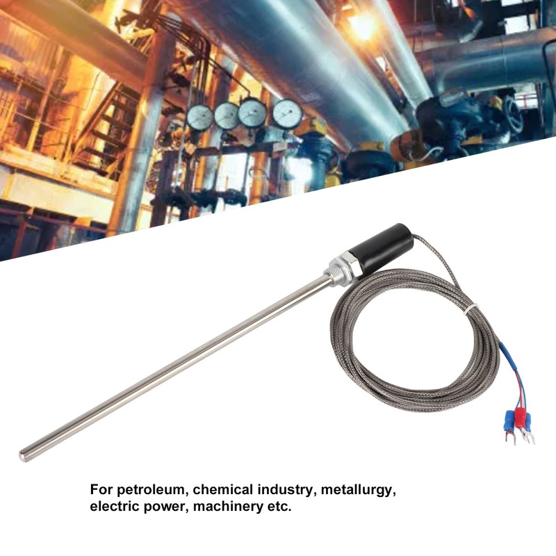 M12 Probe Thermocouple PT100 Stainless Steel Temperature Sensor Probe 200mm
