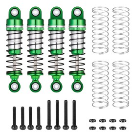 MORLORDY 4Pcs 42mm RC Car Shock Absorber Oil Damper for 1/18 FMS FCX18 LC80 RC Off Road Truck Upgrade Parts (Green)