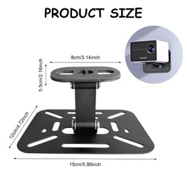bechoanigel Projector Stand, Multifunctional Projector Stand, 1/4 Base Telescopic Projector Holder, Projector Stand for Wall Mounting, Ceiling or Desk, Used for Most Projectors