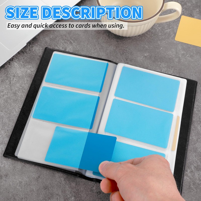 Tyqour 120 Card Professional Business Card Book Holder Organizer, PU