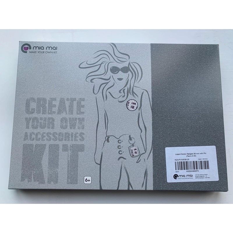 Buttons 56 mm DIY without Button Machine (Pack of 25)