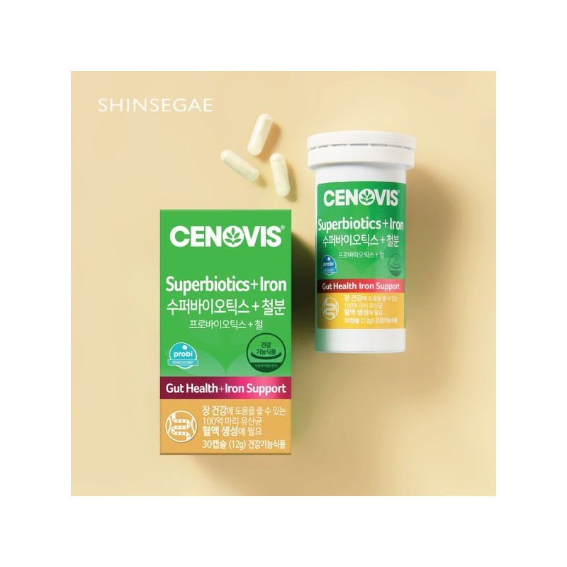 Synovis 수퍼바이오틱스 철분 유산균 30캡슐 1개 30일분 Superbiotics Iron Probiotic