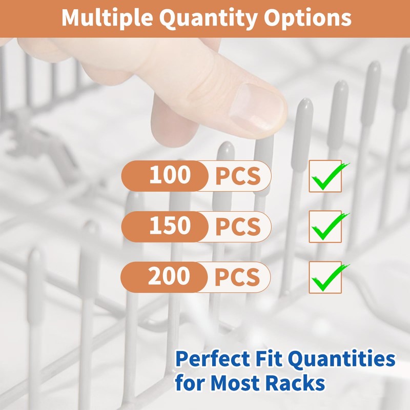 100-Pack Dishwasher Rack Caps,Dishwasher Rack Repair Coating,as the Dishwasher Cover