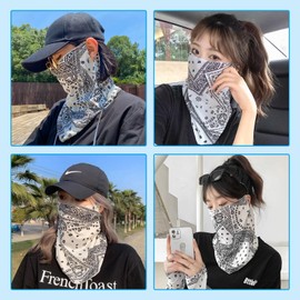ZHEJIA UV Protection Face Cover (2 Pieces) Cooling Bike Face Mask, Mine-based Harajuku Patterned Mask, Popular, Stylish, Tennis, Sports, Sports, Bicycle, Fishing, Outdoor Use, Unisex, One Size Fits