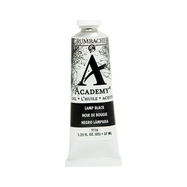 Grumbacher Academy Oil Paint, 37ml/1.25 Ounce, Lamp Black (T116)