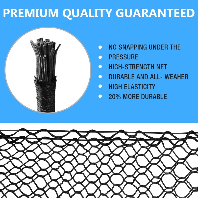 SHENKENUO Rear Trunk Envelope Style Cargo Net for CHEVY SILVERADO