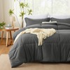 CozyLux Queen Comforter Set - Dark Grey Comforter Queen Size,