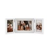SaZiCat Hinged Tri-Fold 4x6 & 6x8 Picture Frame with Tempered
