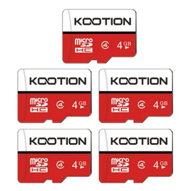 KOOTION 4 GB Micro SD Cards 5-Pack, Class 4 MicroSD Flash Memory Card, C4, TF Card with Adapter for MP3/MP4/Old Phones