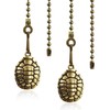 2Pcs Ceiling Fan Pull Chain Set, 12Inch Metal Turtle Fan