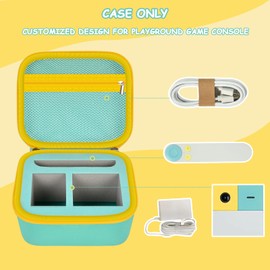 casmilee Case for Nex Playground Game System – Custom Foam Holder for Console, Remote & Play Pass, HDMI – Travel-Ready Storage for Nex Playground Accessories (Green)
