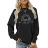 Sulayesh Christian Be The Light Sweatshirts for Women Religious Faith