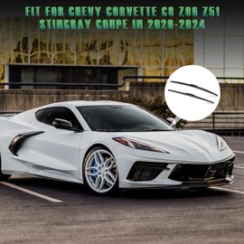 Bracingo Front Windshield Wipers compatible with Chevy Corvette C8 2020 2021 2022 2023 2024,24"+21" Front Windshield Wiper Blades Replacement,2PCS,Black