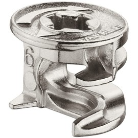 6 x Hafele Cam Nut Locking Furniture Screws - Ideal For Cabinets, Flat Pack Furniture etc. (Fits 15mm Holes)