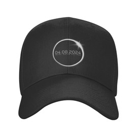 POFEISI Total Solar'S-Eclipse Hat Solar'S-Eclipse April 8 2024 Hat for Men Women Funny Sport Cap Trucker Hat Black, Black, One Size
