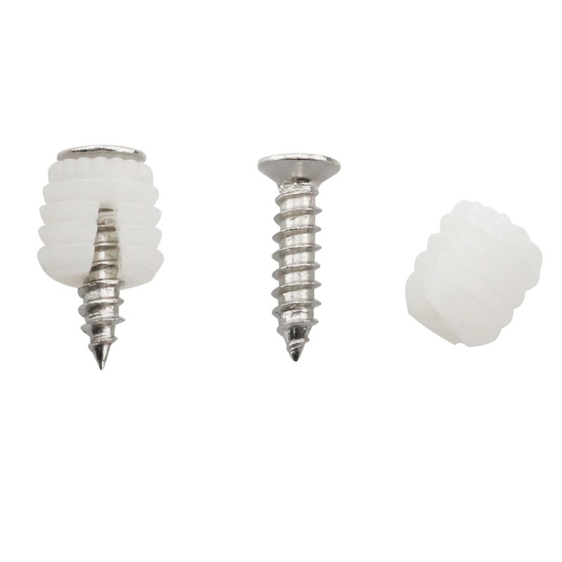 E-outstanding 20Pcs Plastic Dowel Inserts Hinge Expansion Plug with Mounting