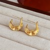JoyToGo 18K Gold Plated Earrings for Women Irregular Leaf Drop