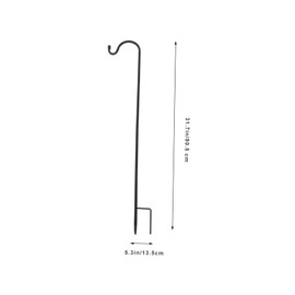 Generic Ground Hanging Shepherd Hook Rust Resistant Iron Stake for Outdoor Use for Bird Feeders Lamp Hangers and Garden Decor Height Versatile and Durable Design