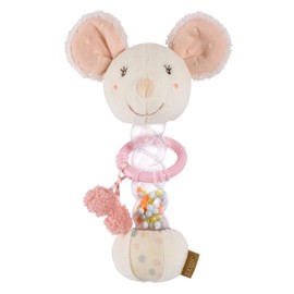 Fehn Rainmaker Mouse - Motor Skills Toy with Rattle for Gripping and Making Sounds - Rattle Stick Playfully Promotes Senses & Motor Skills - for Babies and Toddlers from 0+ Months