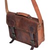 9" small Leather messenger bag shoulder bag cross body vintage