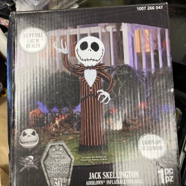 Gemmy Airblown Inflatable Jack Skellington with Jack-O'-Lanter
