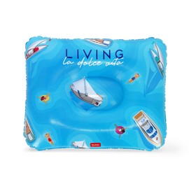 Legami - Aufblasbares Strandkissen, Komfortables ultraleichtes Strand-Pool-Camping-Kissen, Durchmesser 40 cm