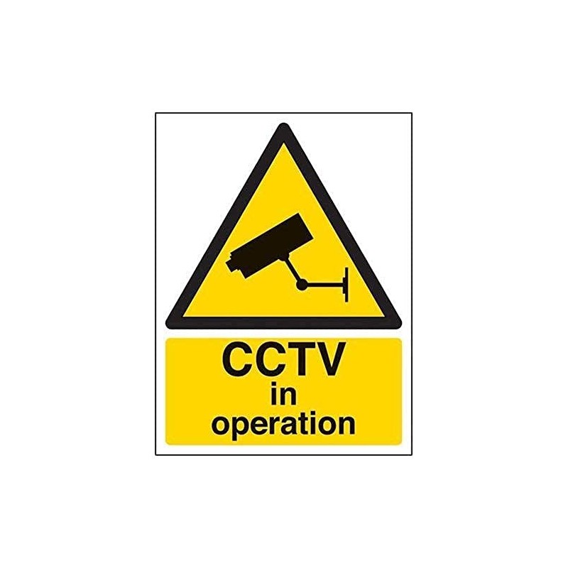 V Safety Warning Cctv in Operation Sign - Portrait -