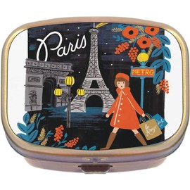 Paris Brass Rectangle Pill Box