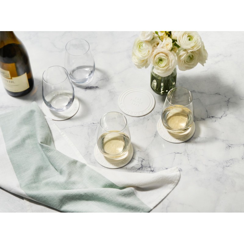 Le Creuset Silicone Coaster, Set of 4, Peche